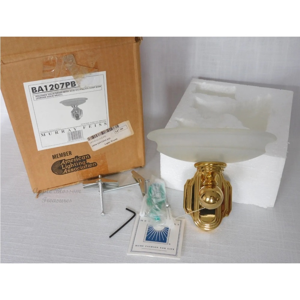 Feiss Bath Accessories Wall Mounted Soap Dish BA1207PB Polished Solid Brass NEW